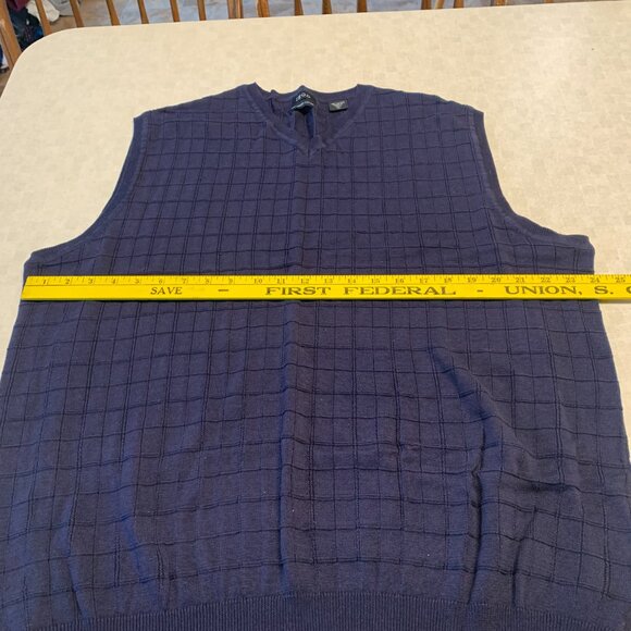 IZOD Navy Blue Men's Pullover Sweater Vest XL - Picture 6 of 10